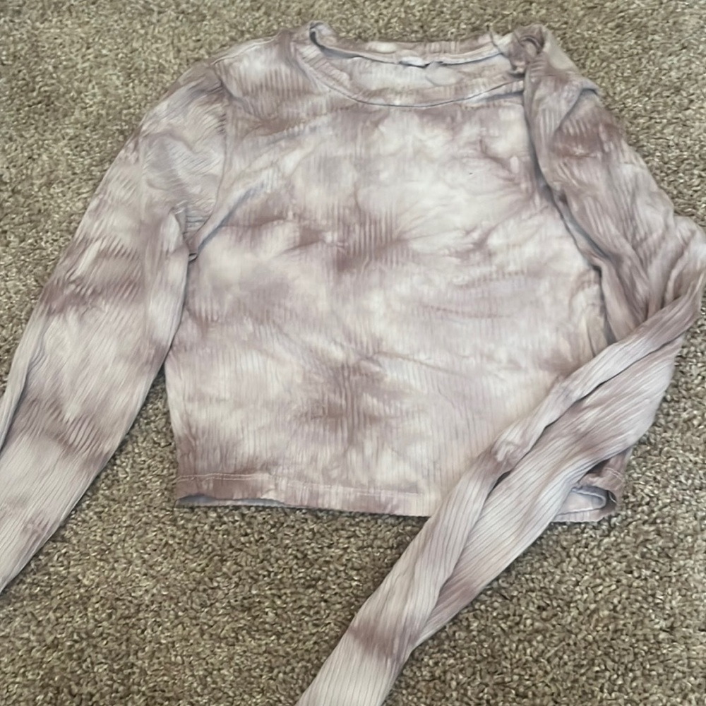 tie dye crop long sleep
